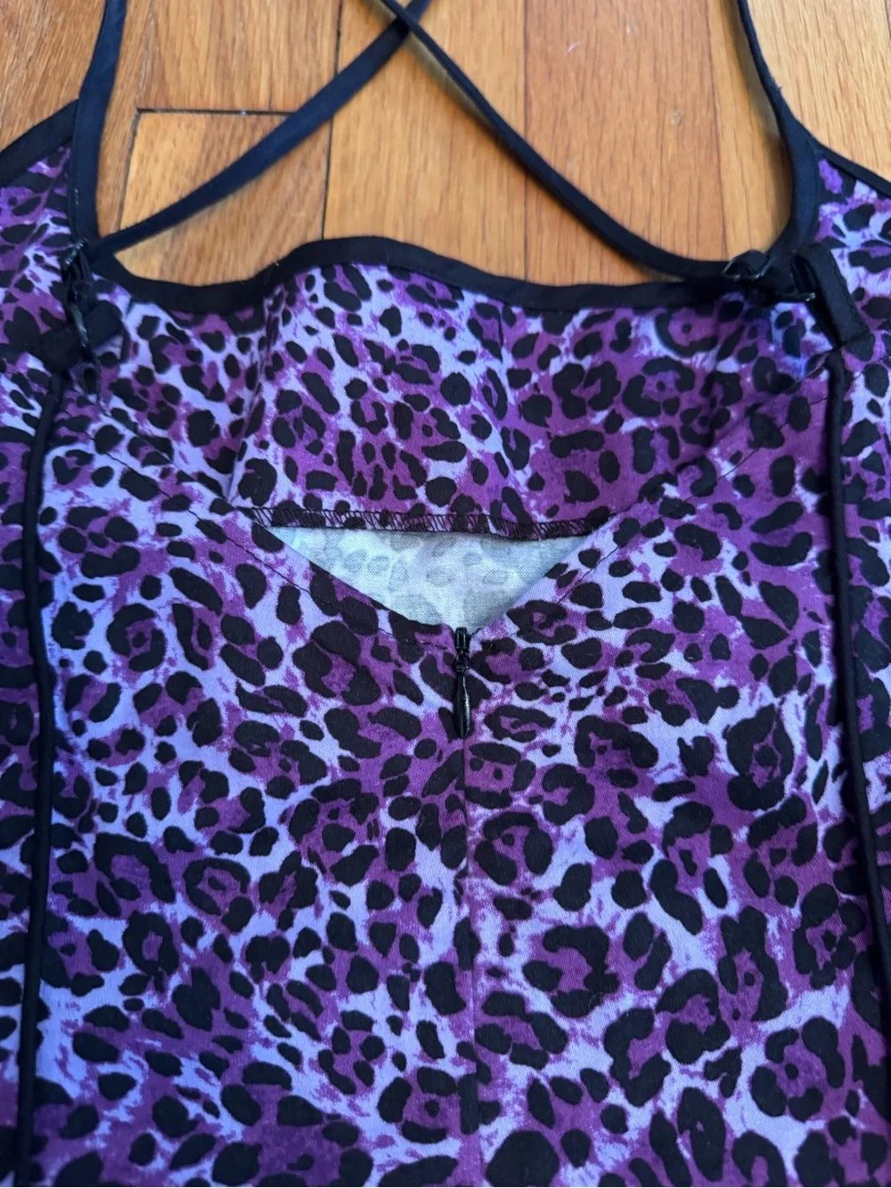 Voodoo Vixen Purple Leopard Print Wiggle Dress - Picture 3 of 9
